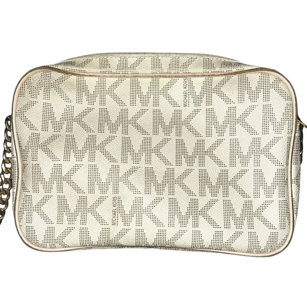 Michael Kors Jet Set Signature Leather Crossbody Women's Handbag Authenticated